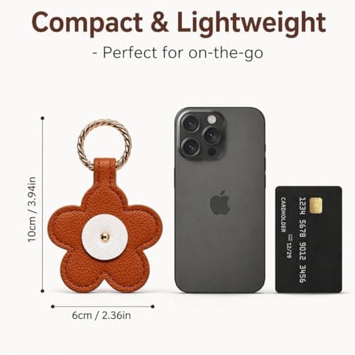2 Pcs Magnetic Hat Clip for Bag, PU Leather Flower Hat Holder for Travel — view 2