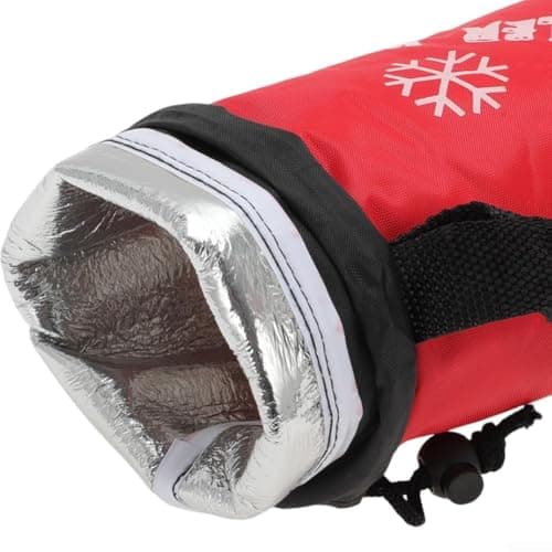 Insulated Bottle Carrier for Water Bottles and, Crossbody Cooler Bag with Shoulder Strap, Portable Thermal Sleeve for Hiking Picnic Travel, Red Black Blue(New light blue) — view 4