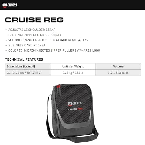 Mares Cruise Reg Bag, Adults, Unisex, Black, One Size — view 6