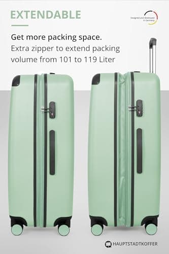 Hauptstadtkoffer Spree – Large Hardshell Suitcase, TSA Lock, 4 Double Wheels, Trolley Luggage, Rolling Suitcase, Travel Case with Expandable Capacity, 75 cm, 119 Liters, Mint — view 5