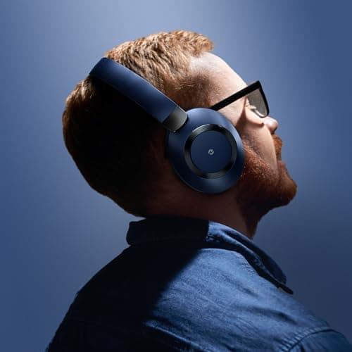 Bluetooth Headphones Over Ear with Deep Bass, Headphones with Mic (Blue) — view 6