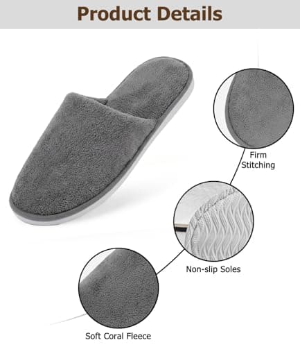 YOZAIUUI Hotel Slippers for Guests - 10 Pairs Disposable Pack — view 4
