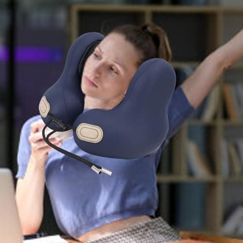 Bewinner Travel Pillow, Memory Foam Neck Pillow with Bluetooth Noise Canceling Headset, 360º Support Plane Pillow for Head Support, Traveling Music Pillows for Home Flight Car — view 2