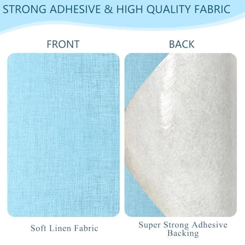 2 Pcs Fabric Repair Patch, Self-Adhesive Canvas Repair Patch 11x8 inch Waterproof Fabric Patches Linen Canvas Repair Kit for Sofas, Tents, Furniture, Awnings, Car Seats (Light Blue) — view 4