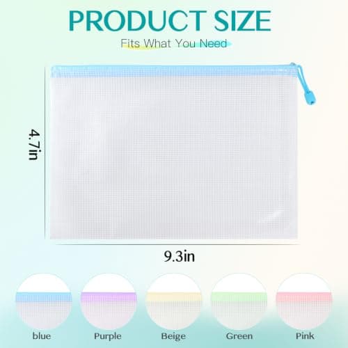 CHGANG Plastic Wallets A4, 10 Pack Strong Zip Lock Bags — view 2