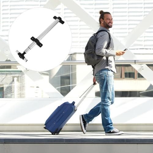 ifundom Adjustable Telescopic Suitcase Handle Luggage Accessory Made of Sturdy Aluminum Alloy Scalable Length and Easy to Install for Travel Suitcases and Luggage — view 5