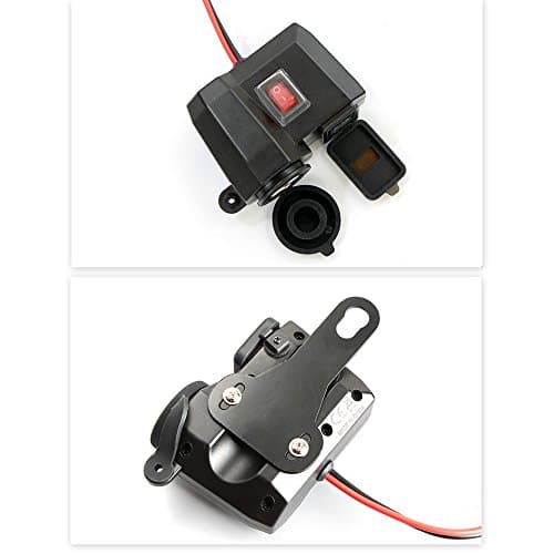 Krtopo Motorcycle USB Charger 5V/2.1A Waterproof Dual Output Jack 12V DC — view 5