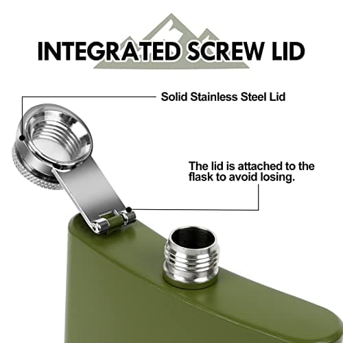 KWANITHINK Stainless Steel Hip Flask 8oz — view 3