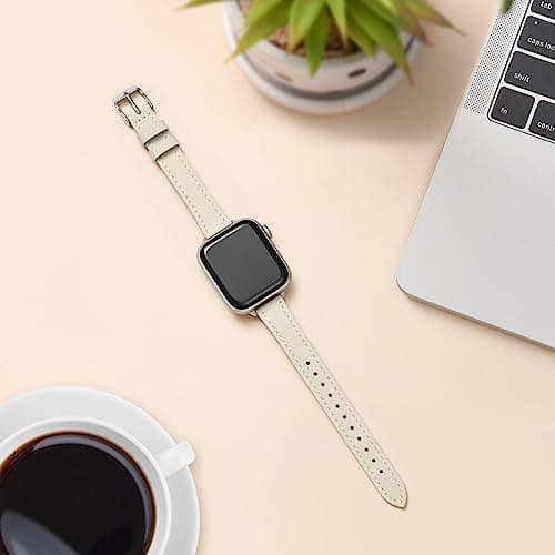 SUNFWR Women's Leather Bracelet for Apple Watch 42 mm (Series 11/10) 41 mm — view 5