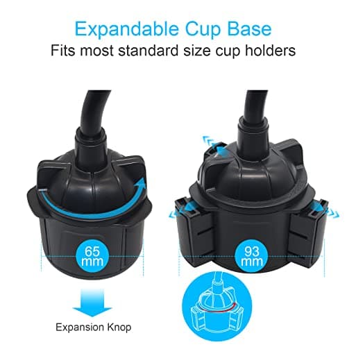 YIANERM Car Cup Holder Phone Mount,Cup Holder Car Phone Holder Universal Adjustable Gooseneck Car Mount Cradle Compatible with Smartphones — view 4