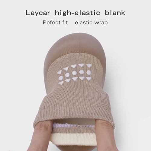 Bearbay Baby Walking Sock Shoes Infant Non-Slip Breathable Slippers with Soft Rubber Sole Baby Boys Girls Sneakers,22 — view 5
