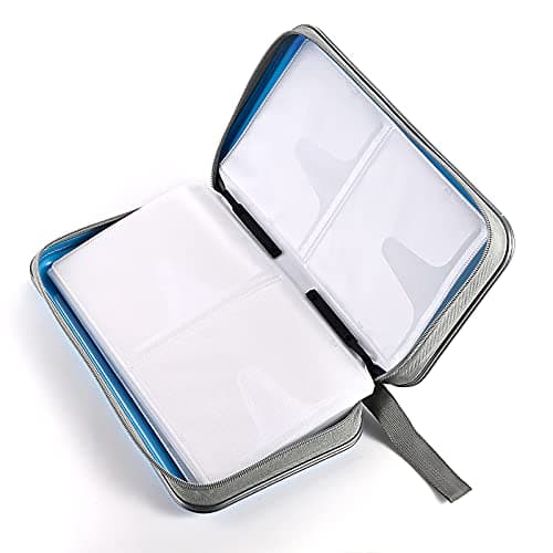 LIOVODE DVD Case, 96 Capacity CD Case Holder Organizer Disc Wallet for Car — view 4