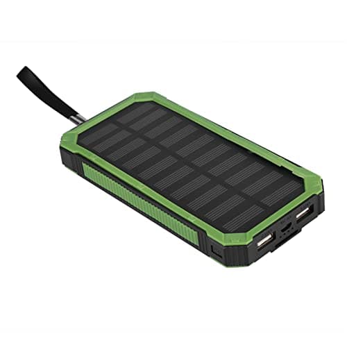 YUEHISY Fast Charging Portable 20000mAh Dual USB Solar Power Bank Case DIY Kit for Phone Charging, Power Bank (Green)