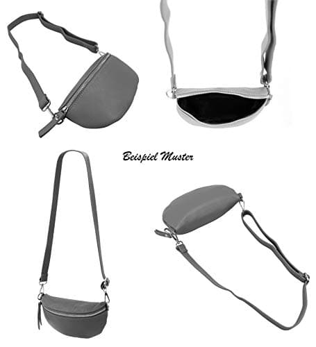 SH Leder ® AVA G292 Genuine Leather Waist Bag - Unisex Belt Bag for Festival Travel - 23 x 12 cm, Gold — view 5