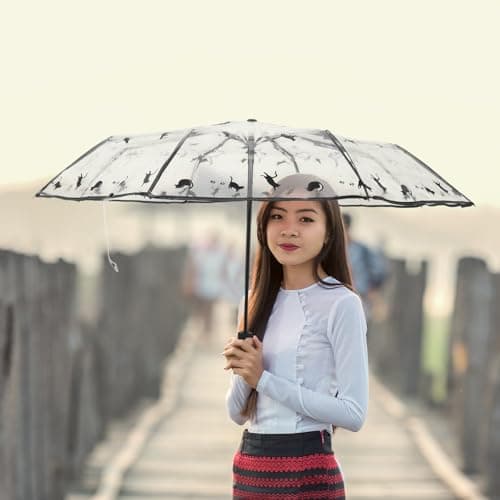 Garneck Automatic Folding Umbrella Portable Lightweight for Rain — view 5