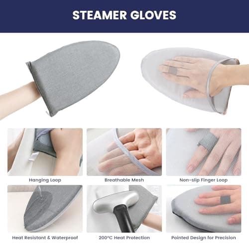 PEAPIN Portable Ironing Pad, Steamer Ironing Gloves for Garments — view 4