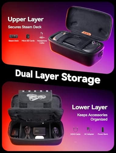 JSAUX Carry Case for Steam Deck/Steam Deck OLED, Hard Shell Travel Case — view 3