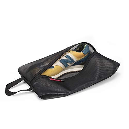 pack all Shoe Bags for Travel, Water Resistant Shoe Pouch Organizer, Black — view 2