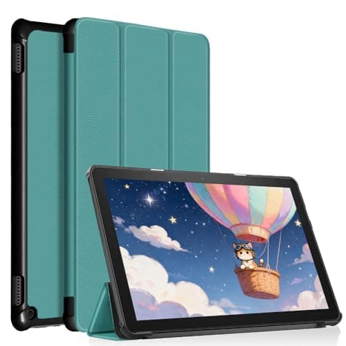 Trifold Stand Case for 10 inch Tablets 2023, TOKILO Slim Lightweight Stand Hard Back Shell Smart Cover with Auto Wake/Sleep, Un Fit for LG10 Tablet, Green