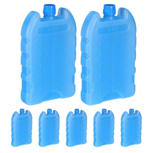 ULTECHNOVO 7pcs Reusable Ice Packs for Air Cooler Fan and Cooler with Pe Material, Enhanced Cooling Efficiency and Refreezable Feature, for Boating and Road Trips, Portable Hard Shell Ice