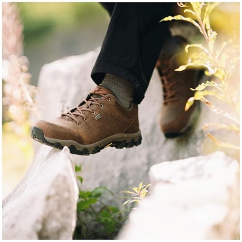 Peter Storm Women’s Lindale Waterproof Walking Shoes with High Traction Rubber Sole for All Seasons, Durable Leather Upper (Brown, UK Footwear Size System, Adult, Women, Numeric, Medium, 6) — view 2