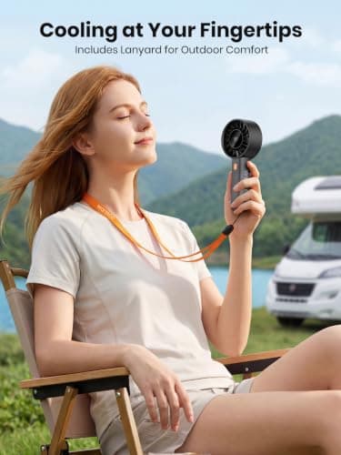 Warmco Portable Handheld Turbo Fan 5000mAh Rechargeable Personal Mini fan — view 5