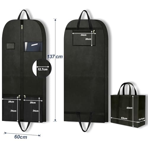 (2 set) Suit Bags for Men, Business Garment Bag for Hanging Clothes — view 2