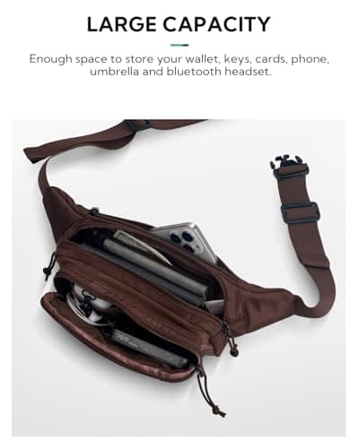 Waterfly Bumbag Large Fanny Pack: Multi-Pockets Bum Bags for Men Women — view 2