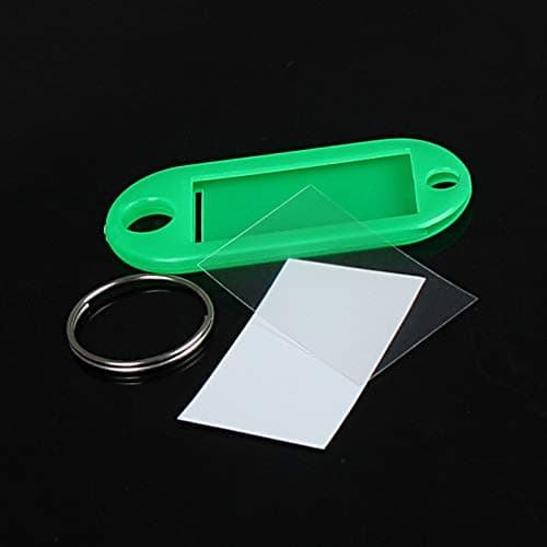 YuZhou 50 PCS Key Tags,Key Fobs Labels Rings Name Tags Key Label Tags with Split Ring Paper Plastic Key Tags with Labels Heavy Duty for Luggage Pet Id Name Office 10 Color — view 4