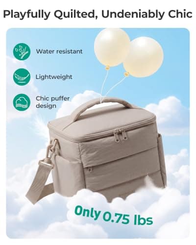 bagsmart 10L Insulated Lunch Bag Women,Puffer Cooler Box for Work Picnic — view 6