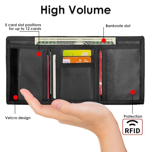 Slim Wallets for Men UK Minimalist Thin Compact RFID Blocking Soft Secure Credit Card Holder Holds up to 6 Cards and Bank Notes Gifts for Travel Men Fathers Boyfriends Birthday Carbon Black — view 3