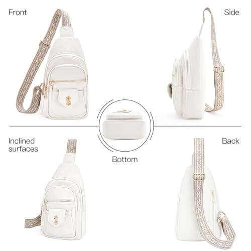 GAEKEAO Sling Bag Crossbody Bags for Women Vegan Leather Fanny Pack Chest Travel Anti Theft Purse Shoulder Bag Handbags Gifts — view 6