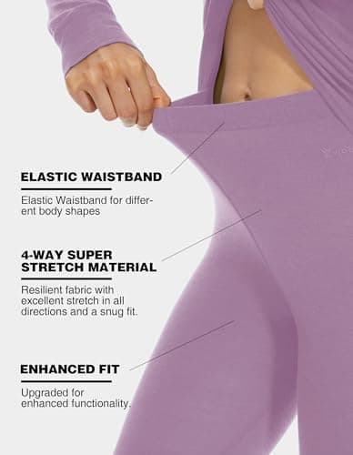 Women's 100% Merino Wool Base Layer Bottom Lightweight Violet M — view 3
