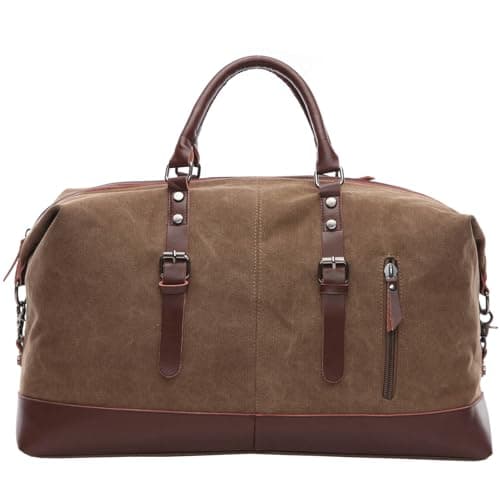 Canvas Duffle Bag 40-50L Large Capacity Travel Bag, Gym Duffle Bag Multi-Functional Shoulder, Hand, and Crossbody Carry Weekend Bag for Men and Women — view 2