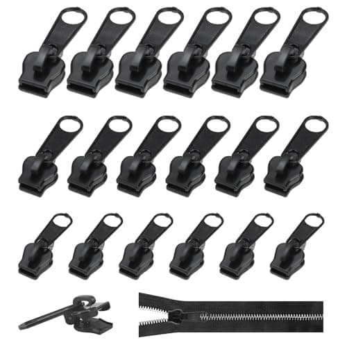 18Pcs Zipper Pull Replacement 3 Sizes Zip Repair kit #3#5#8