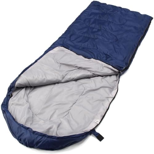 Lightweight 3-Season Sleeping Bag for Adults Warm, Compact & Durable (210 x 70 cm) – Comfortable Rectangular Design, Easy to Carry, Ideal for Camping, Hiking & Festivals (Navy Blue) — view 2
