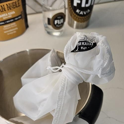 TUI KAVA Kava fine mesh strainer filter bag | 75 Micron Nylon Commercial Food Grade Quality | BPA-Free | Nut Milks | 10 x 12 inch | Draw string | Durable | Reusable | Environment friendly packaging — view 6
