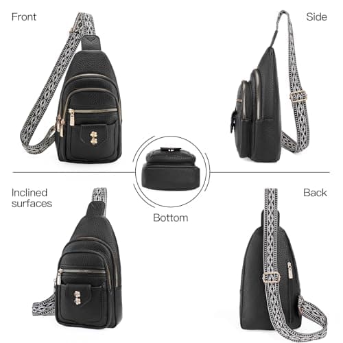 GAEKEAO Sling Bag Crossbody Bags for Women Vegan Leather Fanny Pack Chest Travel Anti Theft Purse Shoulder Bag Handbags Gifts — view 6