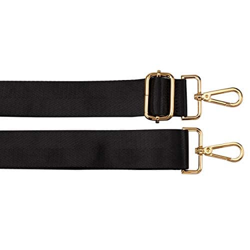 Allzedream Large Adjustable Shoulder Bag Strap Replacement Black/Gold Medium Modern — view 4