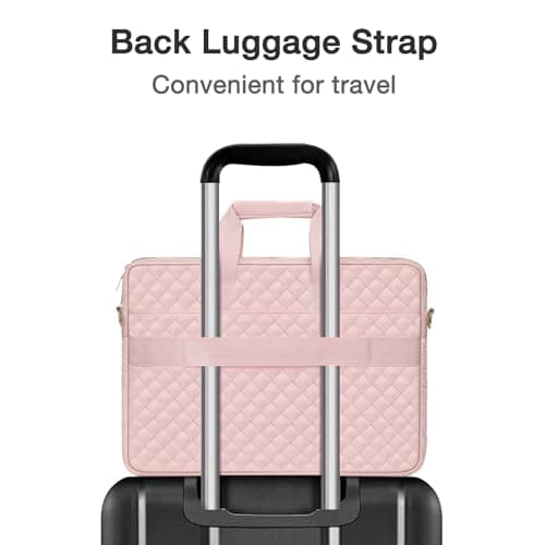 MOSISO Laptop Case Bag 16 inch, Briefcase for Women Men, Pink — view 6