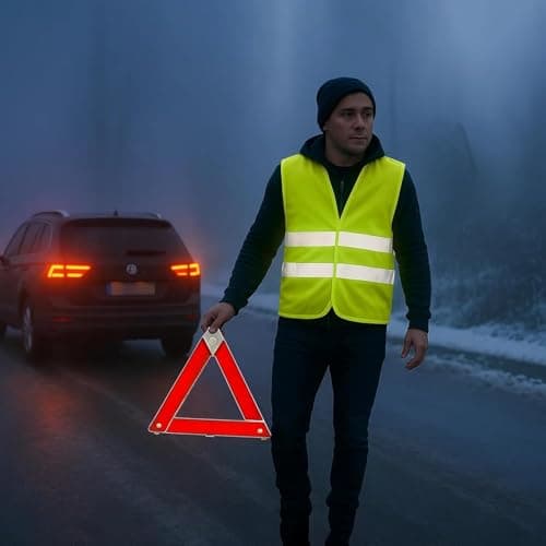FERNVALE 7-in-1 Car Emergency Kit – Roadside Breakdown Assistance with Jump Leads, 3-Ton Tow Rope, Warning Triangle, Hi-Vis Vest, Emergency Hammer & Gloves, Portable Automotive Safety Tool — view 6