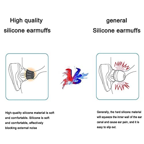 Adhiper Silicone Earbuds Replacement Buds Pro Earbuds Earmuffs Compatible for Samsung Galaxy Buds Pro Earplugs-fit in the charging case, Noise-Reducing non-Slip Silicone Earplugs with filter (Black) — view 6