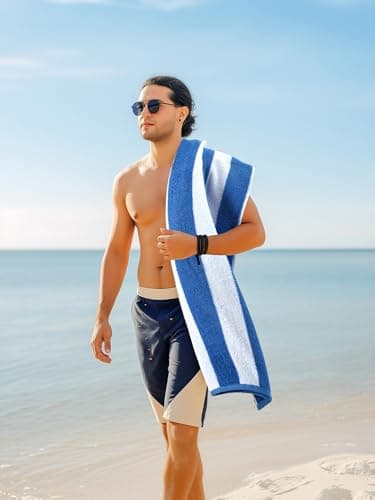 Utopia Towels Cabana Beach Towels 76x152cm, 4 Pack, Cotton, Striped — view 6