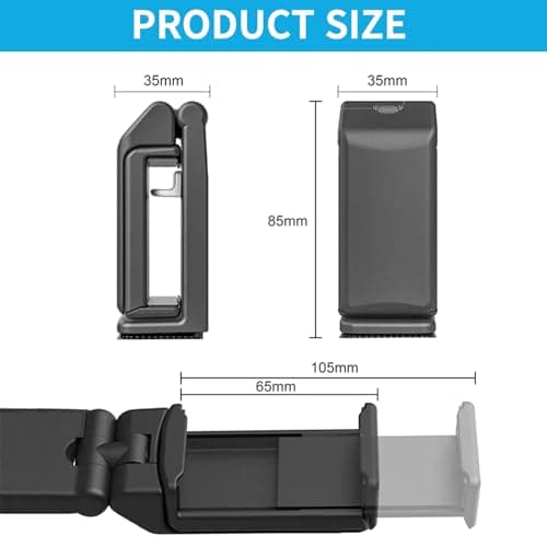 Brilovent Airplane Phone Holder, 2 pcs Foldable Phone Stand for Travel, Adjustable 360° Rotation for Watching and Gaming, Compatible with 4.7-6.9 inch Devices — view 2