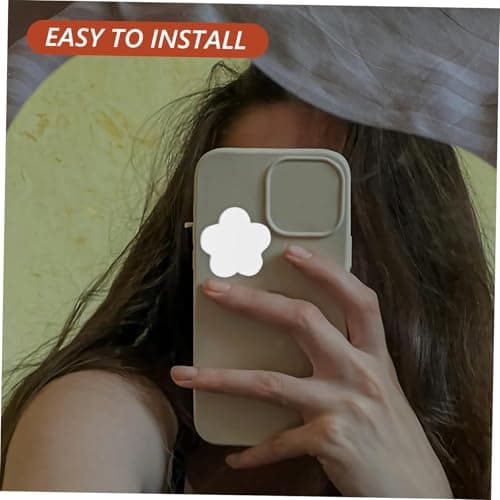Mirror Decals for Phone, Acrylic Flower Shape, Self-Adhesive, 5 Pack — view 4