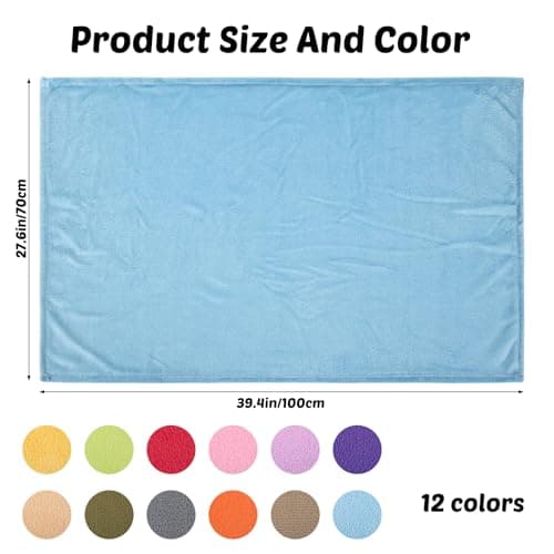Anmrept 12 Pcs Flannel Throw Blankets Bulk Multicolor Lightweight Flannel Blanket Pack for Home Bedroom Office Warm Soft Throws for Travel Camping Picnic Wedding 27.6 x 39.4 Inches — view 2