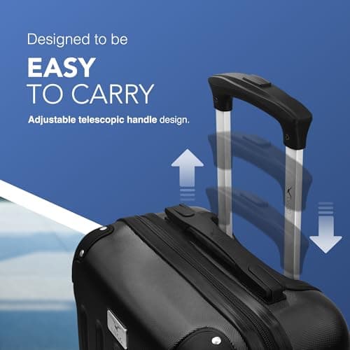 LUGG 15 Inch Skywander Lightweight Underseat Cabin Bag – EasyJet Approved Carry-On Suitcase, Durable ABS Hard Shell, Smooth Double Spinner Wheels, Water-Resistant & Compact Travel Luggage (45x34x20cm) — view 4