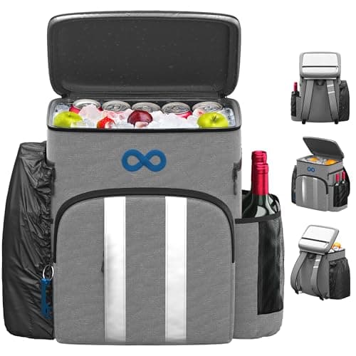 Everlasting Comfort Cooler Backpack - Insulated, Leakproof, Holds 54 Cans/4 Wine Bottles, Cold for 24 Hours - Ideal for Picnics, Beach, Hikes, Camping