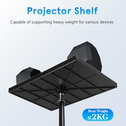 BESPORTBLE Adjustable Projector Stand Tripod with Anti-Slip Tray for Floor and Tabletop Use Portable Projector Holder for Home Cinema and Office Presentations Height Adjustable Shelf — view 6