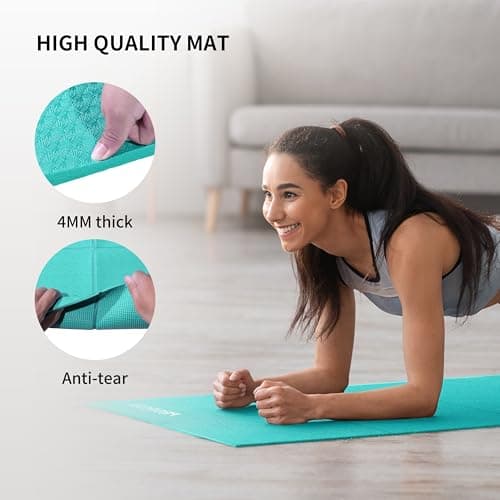 PROIRON Foldable Yoga Mat 4mm, Portable Folding Exercise Mat for Travel, Non Slip Yoga Matt for Women, Excercise Mat for Gym Home, Pilates, Workout, Fitness, Stretching, Lightweight & Small — view 3